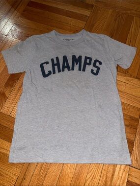 Crewcuts Gray Tee with Navy 'CHAMPS' Logo size 8-9 yrs